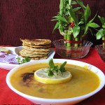 Chilra Kadhi~Savory Pancakes in simple curry