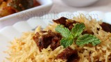 veg pulav with badi or sundried lentil cakes