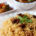 veg pulav with badi or sundried lentil cakes